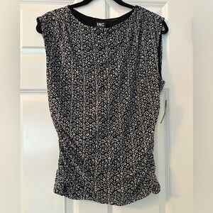 INC International Concepts Women's Monochrome Floral Blouse